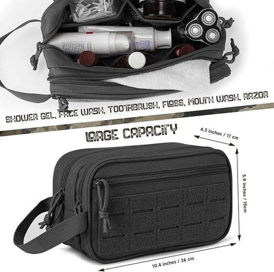 QT&QY Tactical Toiletry Bag For Men Hygiene Bag EDC Military Tool Molle Pouches Small Dopp Kit Mens Shaving Kit Travel shower Bags