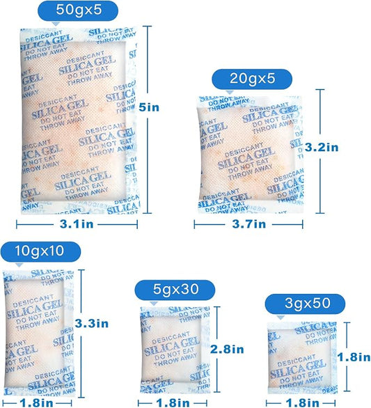 LotFancy Silica gel Desiccant, Rechargeable Desiccant Packets - Image 2