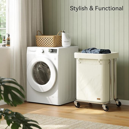 Laundry Basket with Wheels 150L/40Gal, Rolling Laundry Hamper with Steel Fram and Removable Washing Bag,Laundry Sorter Cart for Laundry Room,Hotel,Dorm,