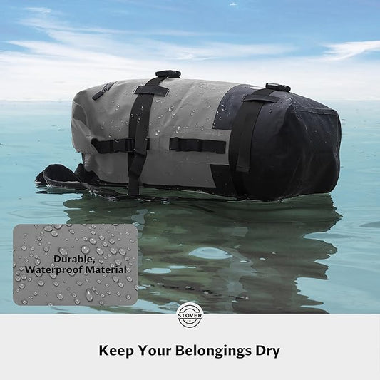 STOVER 5/10/25/30/40/55L Waterproof Backpack- Floating Dry Bag for Kayaking, Travel, Beach, Hiking, & Camping, Men/Women