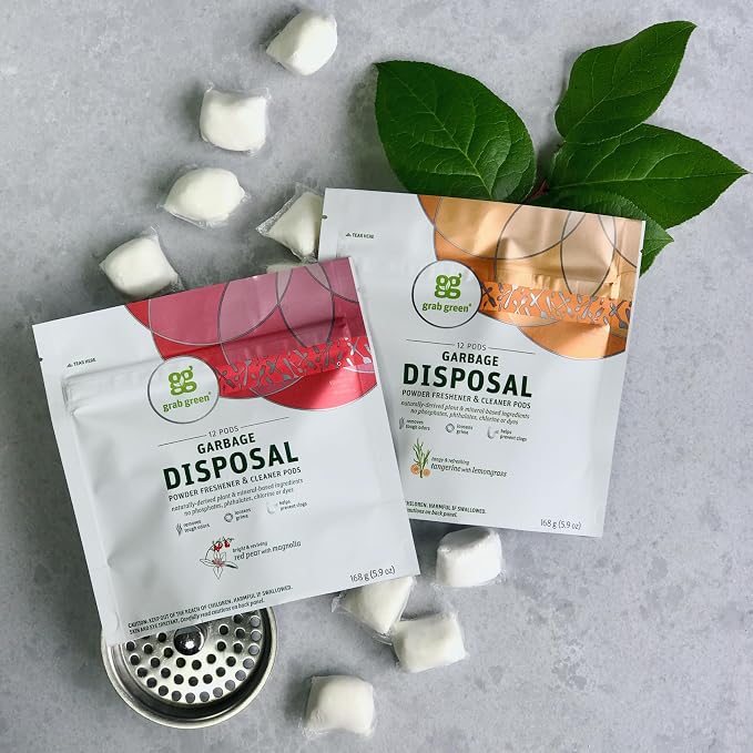 Grab Green Garbage Disposal Freshener and Cleaner Pods, Tangerine - Image 7