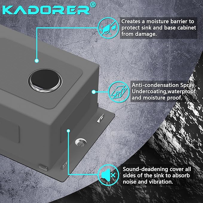 15 x 20 Inch Black Drop In Kitchen Sink - Single Bowl Topmount Bar Prep Sink - 18 Gauge Stainless Steel with Grid and Basket Strainer