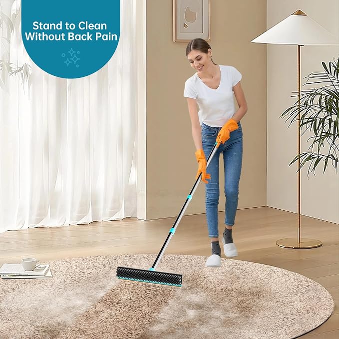 Carpet Rake - 60" Long Handle Pet Hair Removal - Image 7