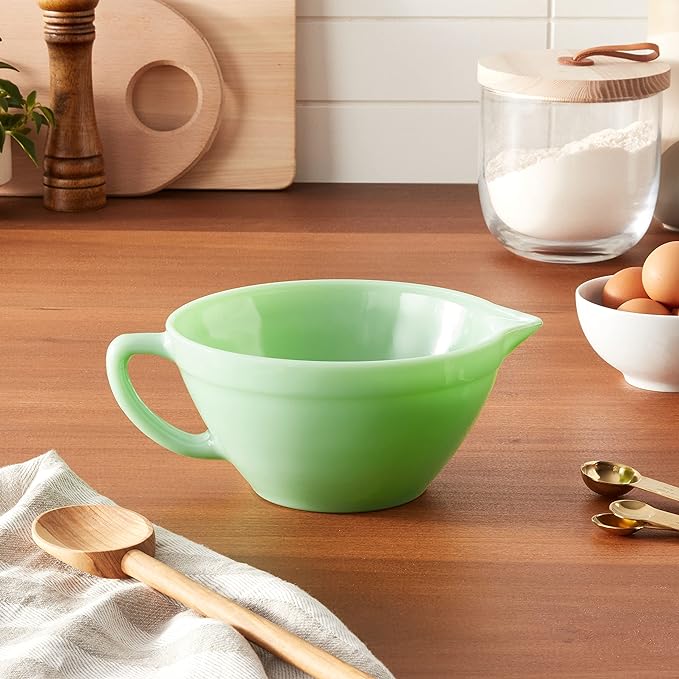 Jadeite Glass Collection™ 1.25 Quart Mixing Bowl w/ Handle - Image 5