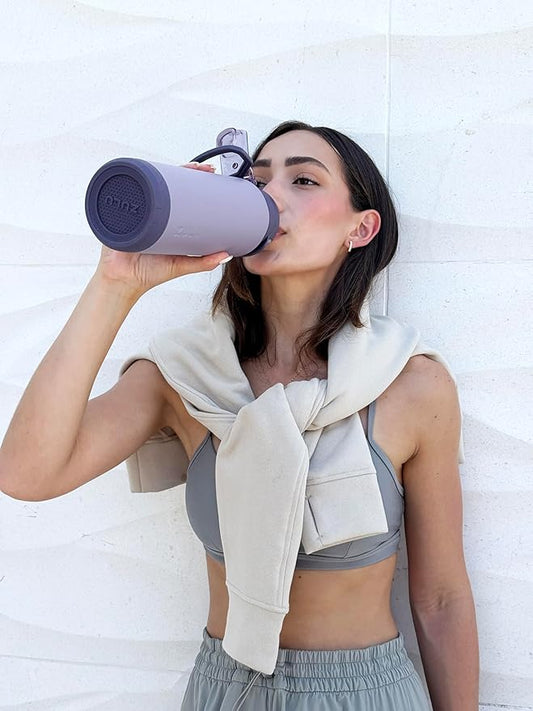 ZULU Powerfill Pro 40oz Stainless Steel Water Bottle with Quick Fill Lid, Triple Walled Vacuum Insulated Metal, Leak Proof Locking Lid, Sip and Chug, Reusable BPA Free, Amethyst