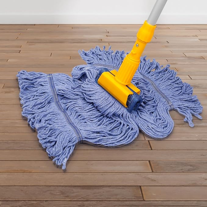 Pack of 6 Heavy Duty Commercial Looped End Cotton Mop, String Cotton Mop Refill - Image 6