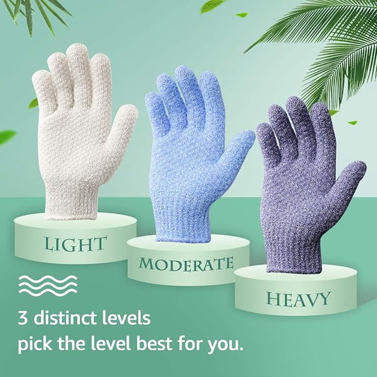 Evridwear Exfoliating Glove for Shower Man and Women, Dual Texture Bath Body - Image 2