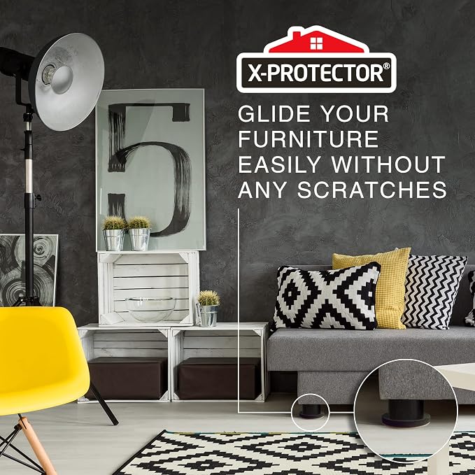 Felt Furniture Sliders for Hardwood Floors X-PROTECTOR 4 PCS 4 3/4” - Image 7