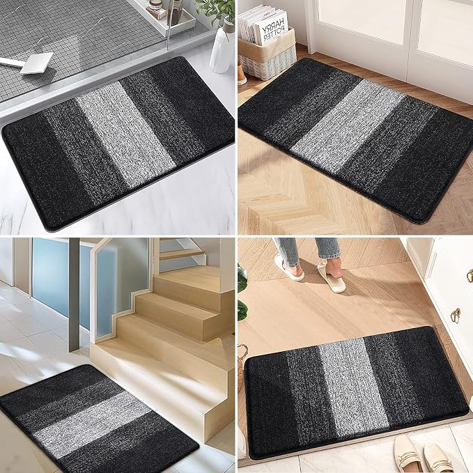 Kitinjoy Indoor Outdoor Door Mat, 48x32 Non-Slip Absorbent Dirt Trapper - Image 6