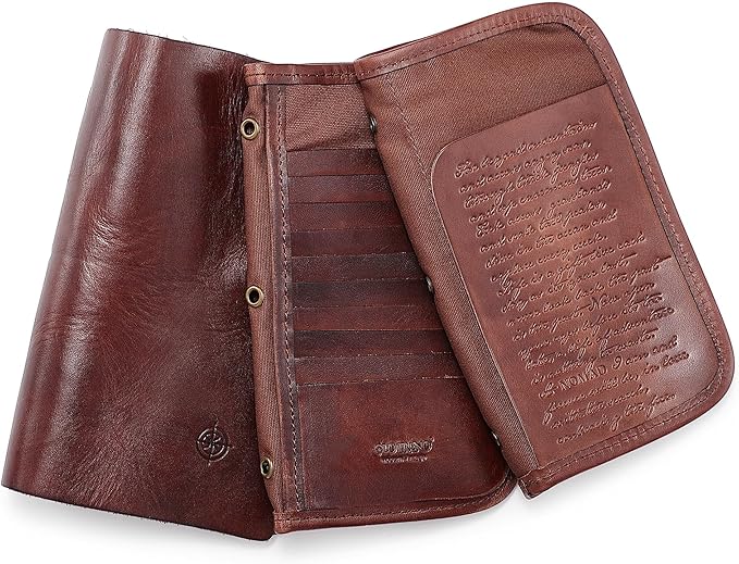 Genuine Leather Nomad Organizer Travel Wallet | Women's Wallet Clutch Passport Holder