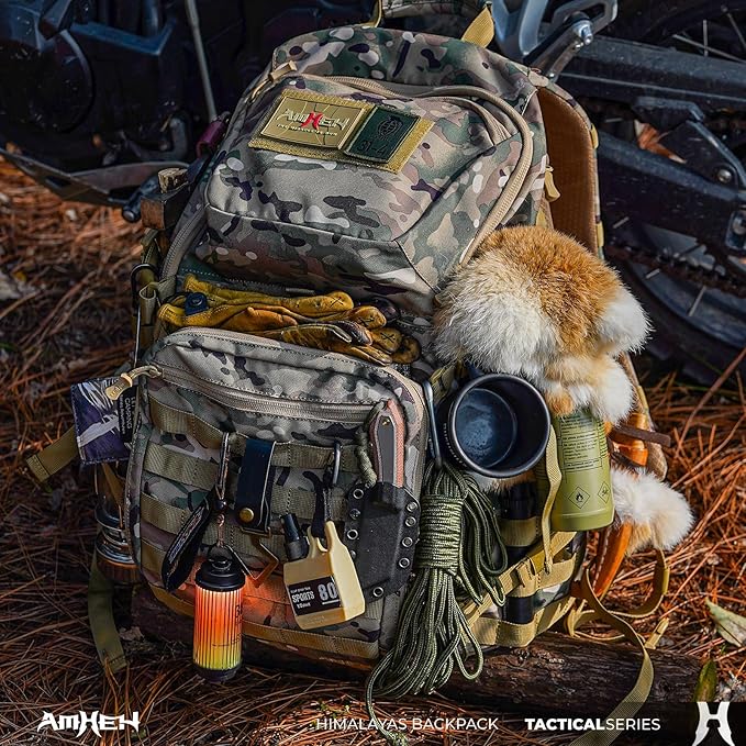 52L Tactical Backpack Military Molle Assault Pack - 3 Day Bugout Survival Rucksack, Hydration Compatible, Black