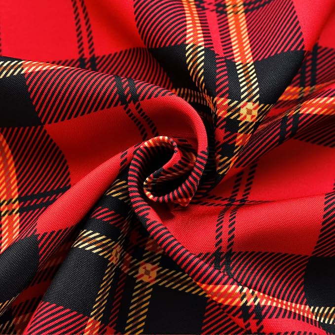 Red GinghamTartan Christmas Plaid Tablecloth - Image 9