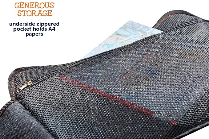 Coolmum Kids Travel Tray, Toddler Car Seat Tray, Double Sided Activity Organizer, Snack Lap Tray, Baby Stroller Table, Airplane Play Table, Waterproof and Foldable (Premium Red)