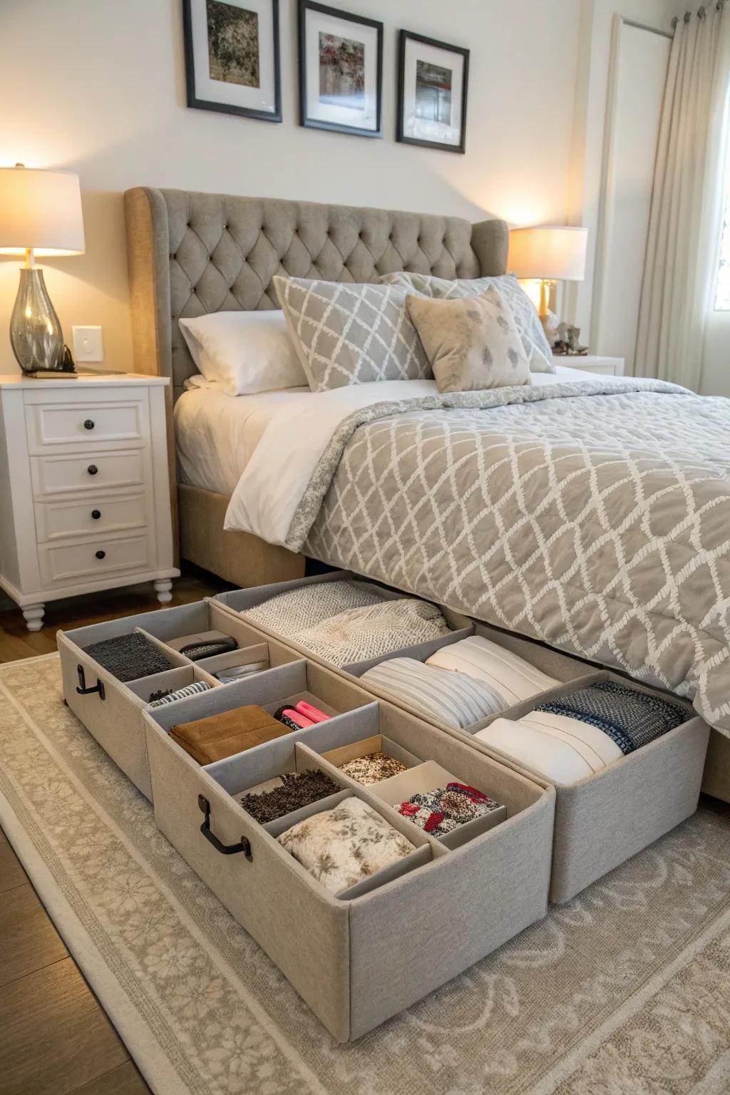 8 Simple Ways to Organize the Space Under Your Bed