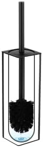 BGL Square Toilet Brush with Holder, Stainless Steel Rubber Painted Toilet Bowl - Image 5