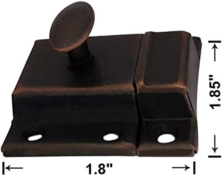 QCAA Oval Turn Cabinet Latch, for Cupboard & Other Furniture, Antique Copper - Image 2