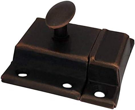 QCAA Oval Turn Cabinet Latch, for Cupboard & Other Furniture, Antique Copper by QCAAHardware
