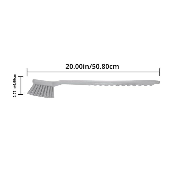 SPARTA 40501EC26 Plastic Large Scrub Brush, Kitchen Brush, Utility Brush With Long Handle For Cleaning, 20 Inches, Pink