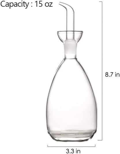 Affogato Glass Oil Bottle with Spout, Olive Oil Dispenser Vinegar Drizzler - Image 6