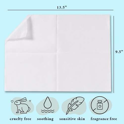 Disposable Dry Wipes, 500 Pack – Ultra Soft Non-Moistened Cleansing Cloths - Image 3