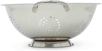 Metal Colander with Stainless Steel Finish by Home Basics, 7 QT | Large - Image 3