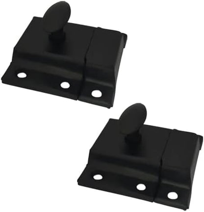 QCAA Oval Turn Cabinet Latch, for Cupboard & Other Furniture, Matte Black by QCAAHardware