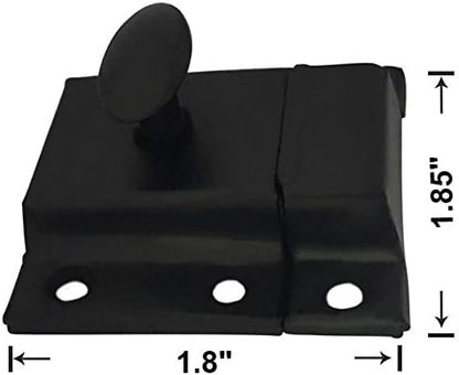 QCAA Oval Turn Cabinet Latch, for Cupboard & Other Furniture, Matte Black - Image 3