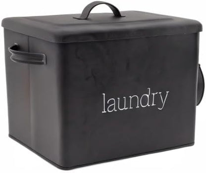 AuldHome Design Enamelware Laundry Powder Container, Enamelware Detergent Bin - Image 10