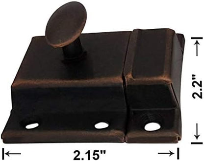 QCAA Oval Turn Cabinet Latch, for Cupboard & Other Furniture, Antique Copper - Image 3