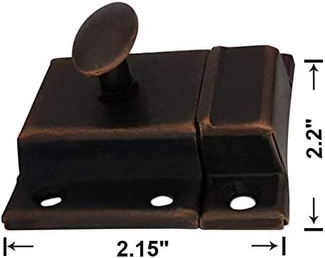 QCAA Oval Turn Cabinet Latch, for Cupboard & Other Furniture, Antique Copper - Image 2