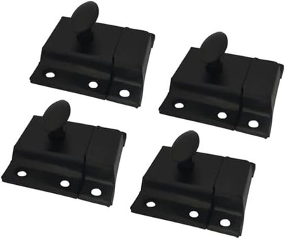 QCAA Oval Turn Cabinet Latch, for Cupboard & Other Furniture, Matte Black by QCAAHardware