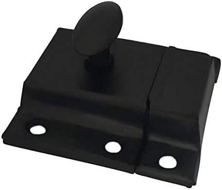 QCAA Oval Turn Cabinet Latch, for Cupboard & Other Furniture, Matte Black - Image 2