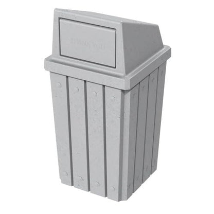 32 Gallon Square Slatted 100% Recycled Plastic Heavy-Duty Commercial Outdoor by SturdyEssentials