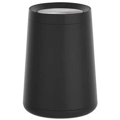 10 L/2.6 Gallon, Matte Black Bathroom Trash Can, Metal Garbage Can by LEASYLIFE