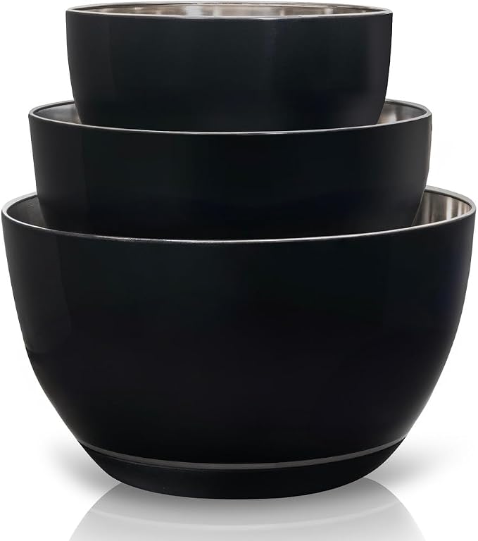 WHYSKO Stainless Steel Mixing Bowls Set of 3 by WHYSKO