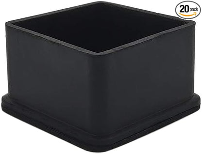 Flyshop Heavy Duty Non-Slip Rubber Leg Tips Floor Protectors Square Chair Leg by Flyshop