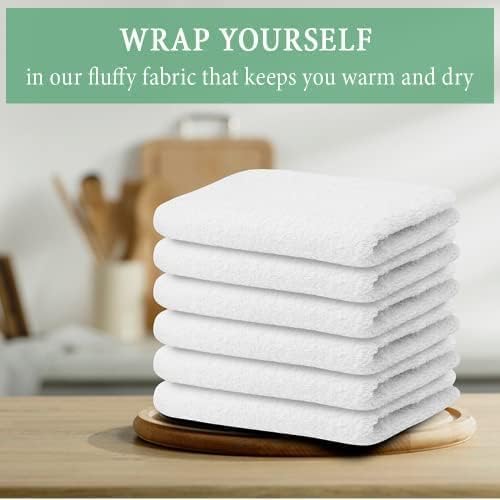 100% Cotton Terry Towel Cleaning Rags Pearl White 14'x17'|Pack of 100|Soft - Image 2