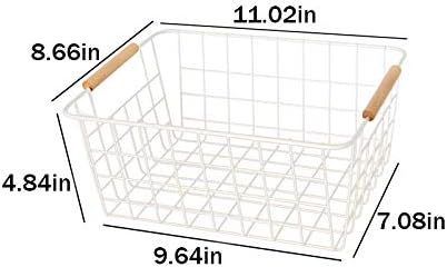 Kitchen Wire Baskets Farmhouse Decor Metal Food Storage Organizer, Household - Image 5