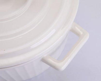 WHJY White Colorful Ceramic Casserole Dish - Image 3