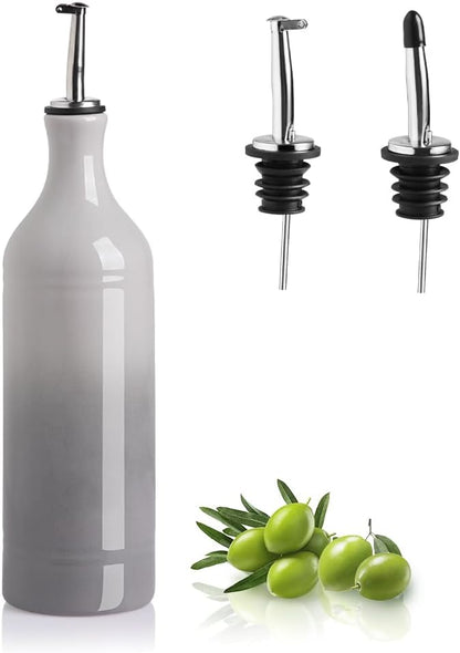 Sweejar Large Ceramic Olive Oil Dispenser Bottle, Opaque Oil Cruet Protects to by Sweejarco1949