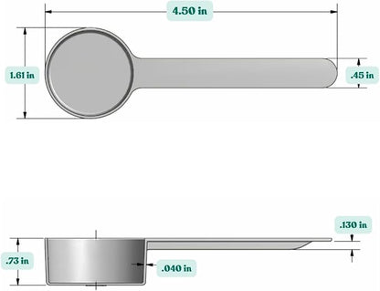4 Teaspoon Long Handle Plastic Measuring Spoon - Image 2