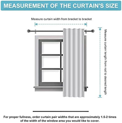 RYB HOME Bedroom Curtains, Room Darkening Thermal Insulated Curtain Back Tab - Image 8