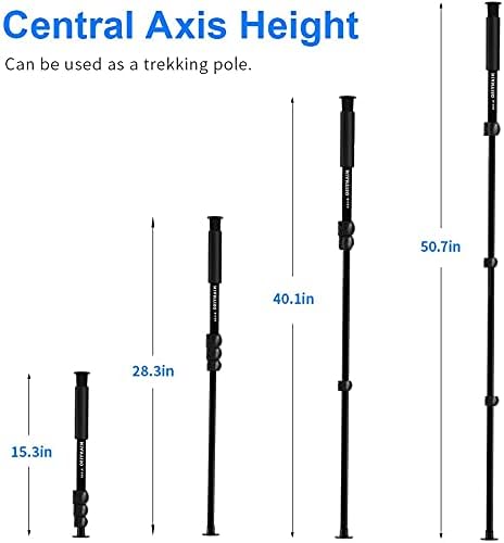 Camera Tripod 69 Inch, Patented 3-Way Swivel Portable Phone Tripod Professional Aluminum Alloy Travel Phone Camera Stand Monopod for Canon Nikon GoPro DSLR, DV Video Camcorder, Smartphone Black