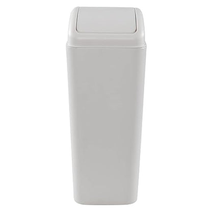 3.5 Gallons/14 Liter Small Trash Can, Plastic Swing Lid Garbage Bin，9.8" x 6.6" by Leendines