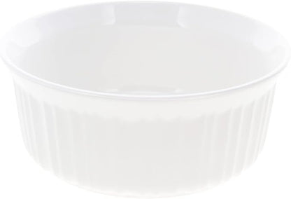 CorningWare FS5 1.5qt/1.4L Round French White Casserole Dish & G-5C 1.5qt - Image 3