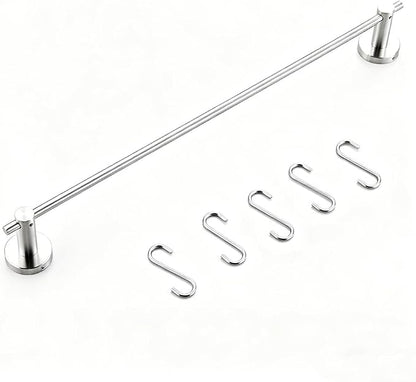 NEWRAIN Pot Rack Wall Mounted, 21 inch Hanging Pot and Pan Hanger, Stainless - Image 6