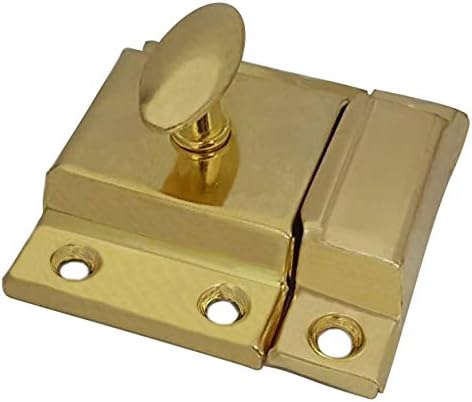 QCAA Oval Turn Cabinet Latch, for Cupboard & Other Furniture, Brass Plated by QCAAHardware