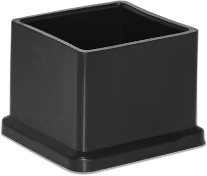Flyshop 1-3/16" x 1-3/16", 30 mm x 30 mm Flexible PVC Chair Leg Caps Black - Image 2
