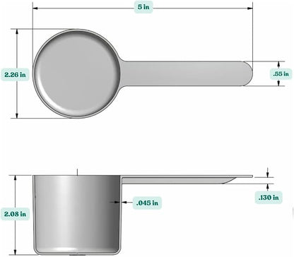 1/2 Cup Long Handle Plastic Measuring Scoop - Image 2