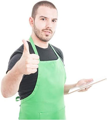Total 12 PCS Plain Color Bib Apron Adult - Image 8